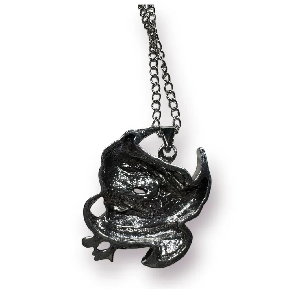 Silver Biker Necklace w/‎ Pendant 